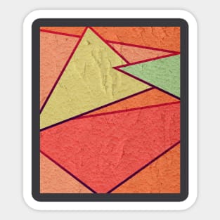 Yellow, Orange And Green Stone Texture Sticker